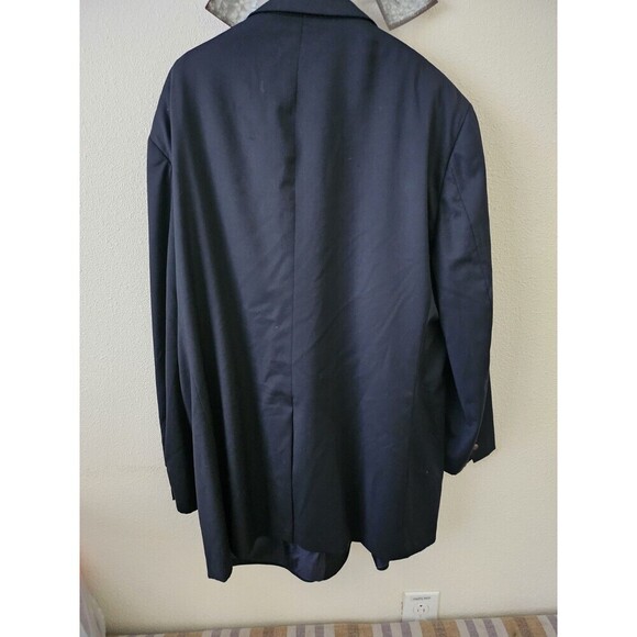 jos A Bank Men's Navy Formal Blazer, Pure Wool, Brass Buttons, EUC Size 52L. - Picture 9 of 11